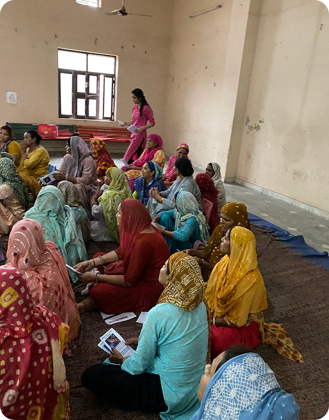 Active dialogue and discussion circle with women